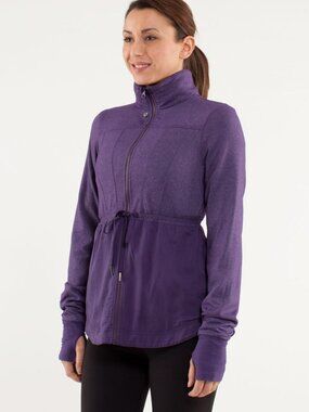 Lululemon Inner Peace Jacket Size 4 Concord Grape Purple Reversible Full Zip
